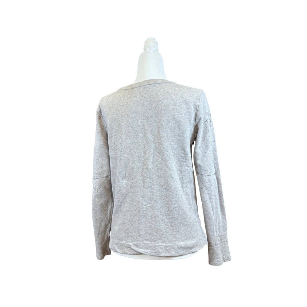 Loft Sweatshirt Gray Constellation Star Embroidered Long Sleeve Crew Neck S - Picture 3 of 9